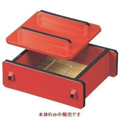 蓋付ミニセイロ（小）朱天黒本体（底板付）