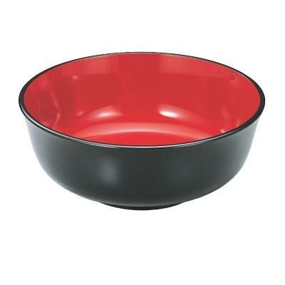 大鉢 6寸亀甲鉢黒内朱 /業務用食器/新品/小物送料対象商品 | 麺鉢・麺