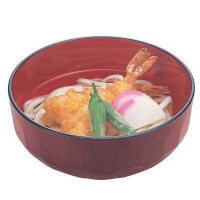 6寸亀甲平丼溜内朱