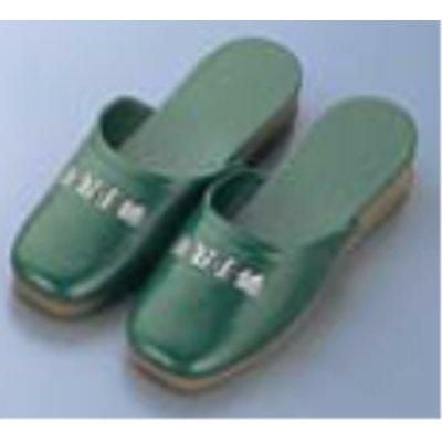 スリッパ 前閉じ L SS-120T(茶厚底)グリーン(010)