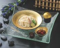 鳳龍盛鉢一色金箔8.5寸