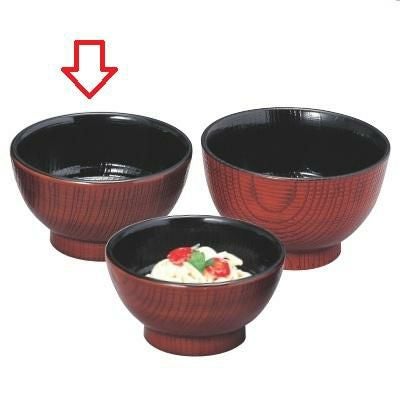 長寿木目丼栃塗(中)