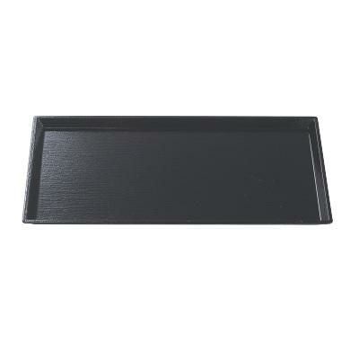 細長清流木目盆黒SL尺1 黒