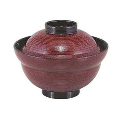 6寸かがみ丼溜はじき刷毛目内黒