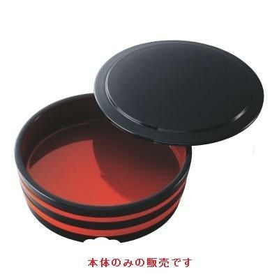 7寸冷し中華桶黒朱ひも本体