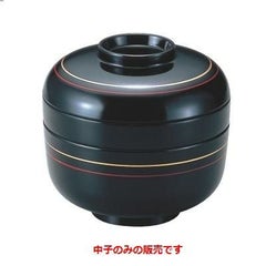 越前そば椀黒朱金ひも内黒中子