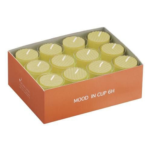 カップ入 カラーキャンドルローソク イエロー (24ヶ入)