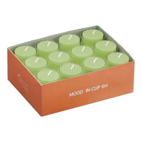 カップ入 カラーキャンドルローソク グリーン (24ヶ入)