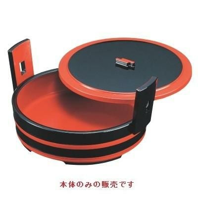 7寸手桶黒朱ひも本体