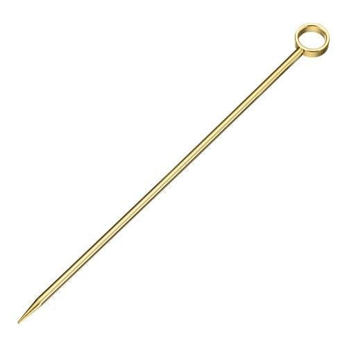 18-8カクテルピン 金メッキ(6本入) 丸穴