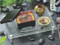 ポリブチレンテレフタレート木目丼重黒内朱