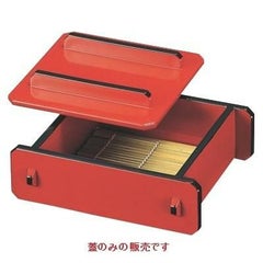 蓋付ミニセイロ（大）朱天黒蓋