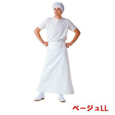 マイティクロス エプロン 腰下 E-1002-3 ベージュ LL