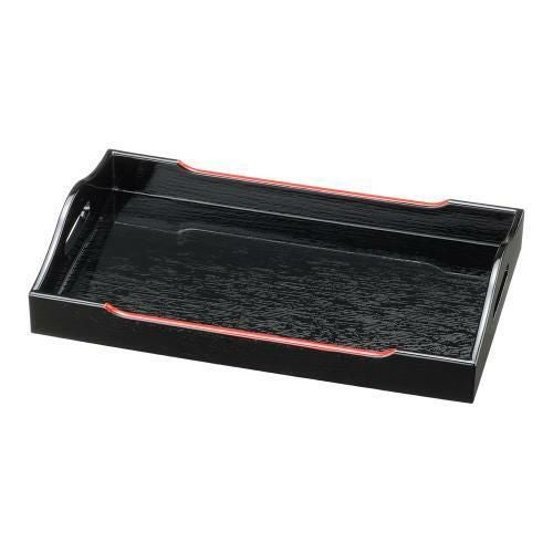 カスター盆 黒天朱 1-105-2 7寸