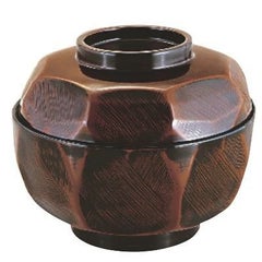 5寸荒彫亀甲丸丼栃内黒