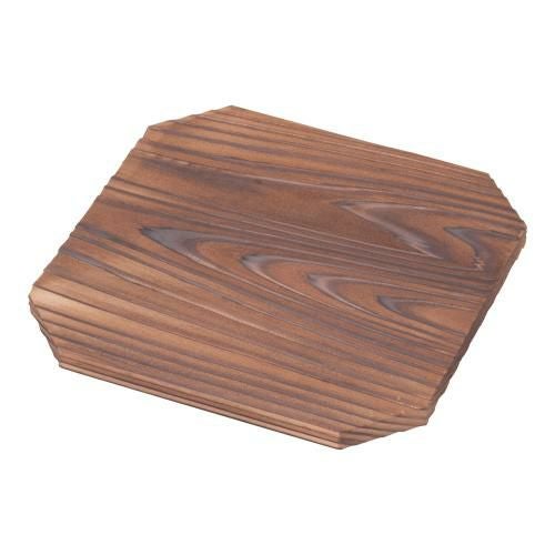 焼杉 八角敷板 18cm