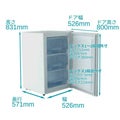 【テンポス】冷凍ストッカー 前扉タイプ 88L TBUF-88-RH 幅526×奥行531×高さ831mm