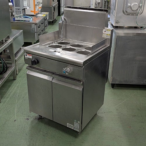 tanico タニコー　茹で麺機　LPガス用　TU-60N 2010年製 タニコー 角型ガスゆで麺器 6テボ付 TU-60N LPガス(0325BT)7BY-14