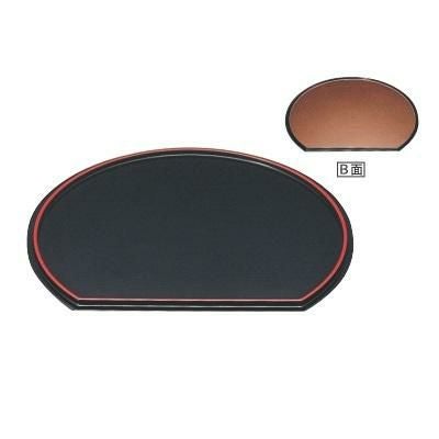 新半月両面盆黒タタキ/梨地尺1