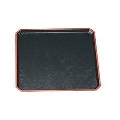 角隅切木目盆黒天朱SL尺1 黒天朱