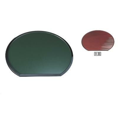 宴半月両面盆グリーンソフィー/溜尺3