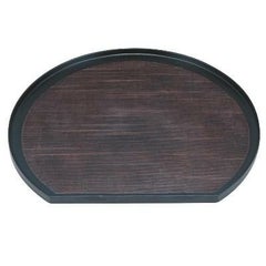 木製布目半月盆曙塗 尺3