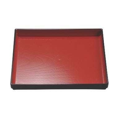 正角木目盆朱天黒SL尺0 朱天黒