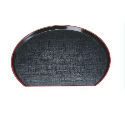 布目半月盆黒天朱尺2 黒天朱