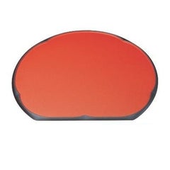 新梅型半月盆朱渕黒普賢塗SL尺2 朱渕黒