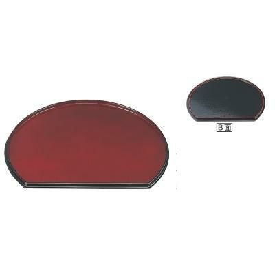 半月布目両面盆溜/黒天朱尺3