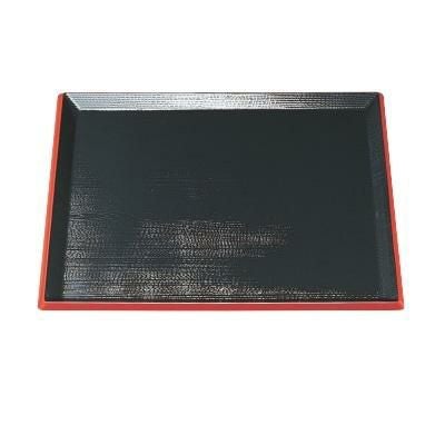 利休角盆黒天朱SL尺3 黒天朱