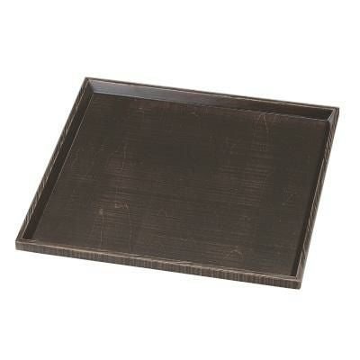 荒彫角盆よもぎ塗尺0