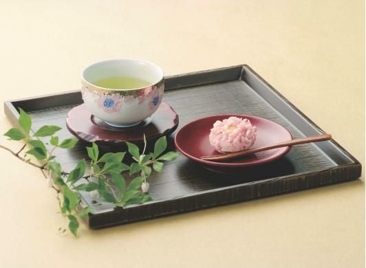 荒彫角盆よもぎ塗尺0