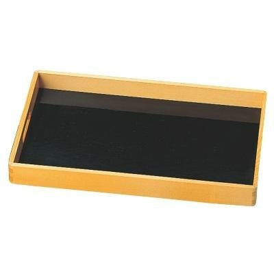 木製脇取盆黒目はじき渕白木尺5 白木