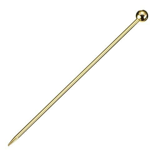18-8カクテルピン 金メッキ(6本入) 玉付