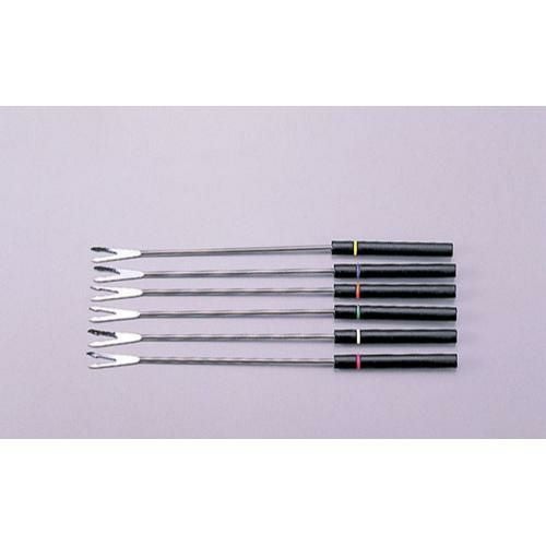 ヌーベルプラ黒柄フォンデュフォークセット (6pcs)