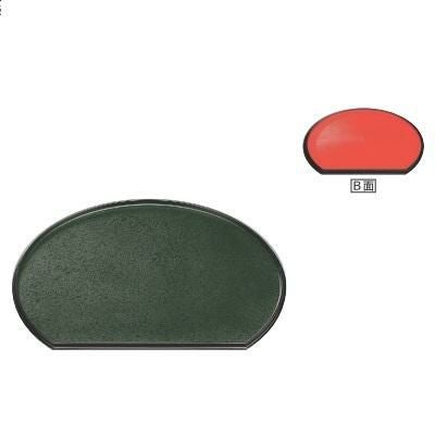 半月両面盆グリーン乾漆クリヤータタキ/朱渕黒尺5