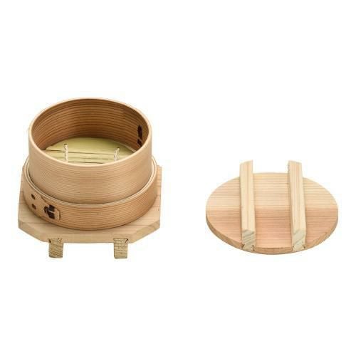 杉製 和ッパセイロセット 10cm(蓋・すだれ・台付)
