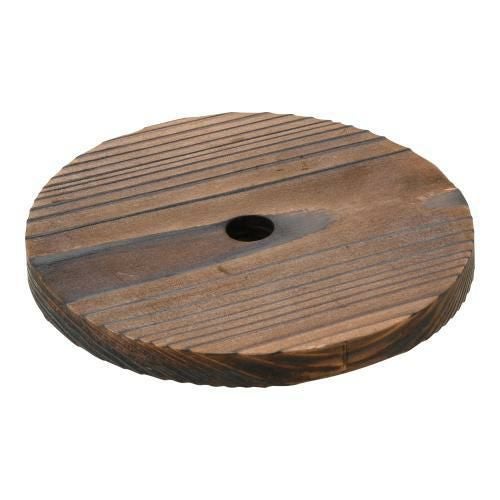 焼杉 丸穴明敷板 大 φ150mm