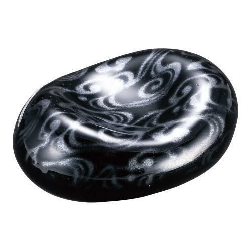 銀彩流水紋丸型箸置 T03-320