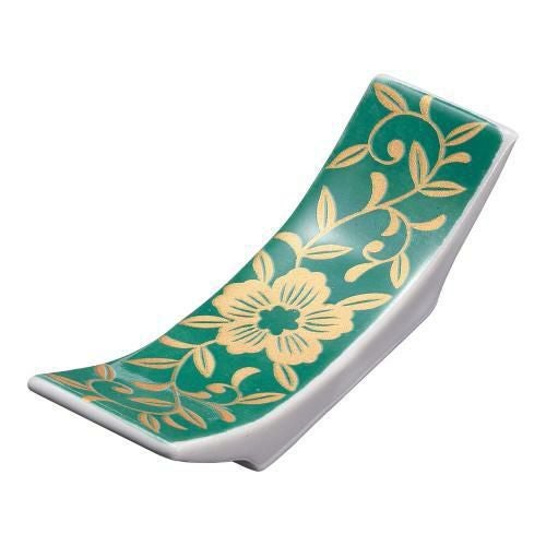 グリーン反り型箸置 T03-328