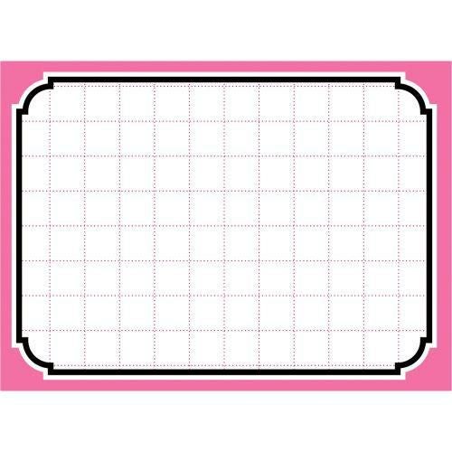 POP用紙 大 ピンク枠/100枚×1冊