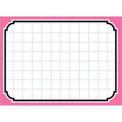 POP用紙 大 ピンク枠/100枚×1冊