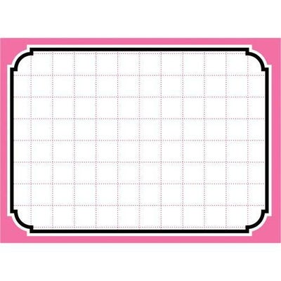 POP用紙 大 ピンク枠/100枚×1冊