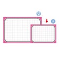 POP用紙 大 ピンク枠/100枚×1冊