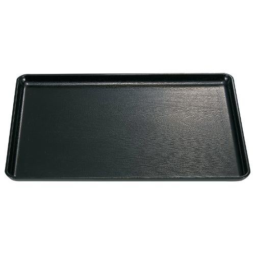ケヤキ会席盆 黒 A 45.4×31.6×H2(cm)/業務用/新品/小物送料対象商品