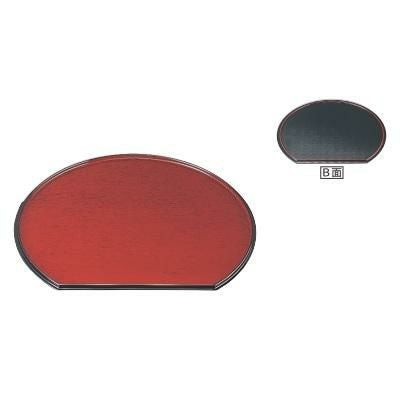 半月両面盆後藤塗毘沙門天SL/黒天朱尺3