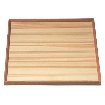 木製組手白木角盆クリヤー仕上げ尺1