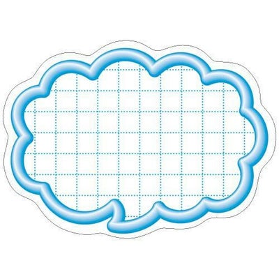 抜型カード 立体枠 吹出し 小 ブルー/50枚×5冊入