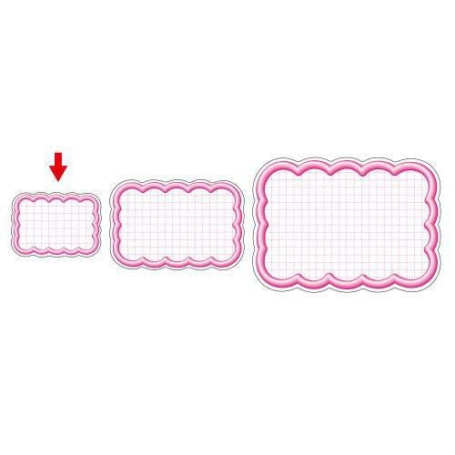 抜型カード 立体枠 雲 小 ピンク/50枚×5冊入